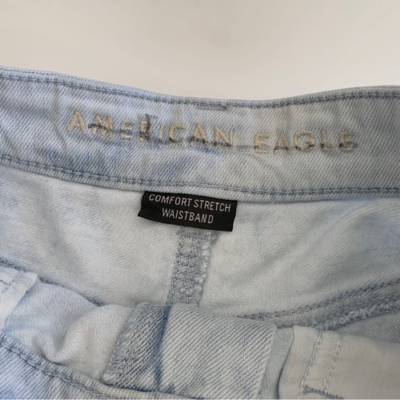 AMERICAN EAGLE OUTFITTERS TIE DYE HIGH-WAIST FRAYED HEM DESTRESS MOM SHORTS - Picture 14 of 16